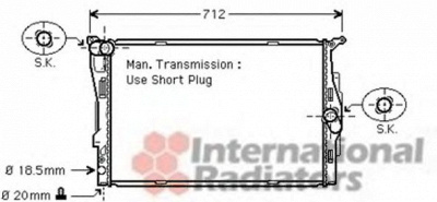 VAN WEZEL 06002291 -  Радиатор, охлаждение двигателя